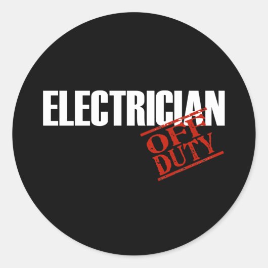 ELECTRICIAN DARK RONDE STICKER (Voorkant)