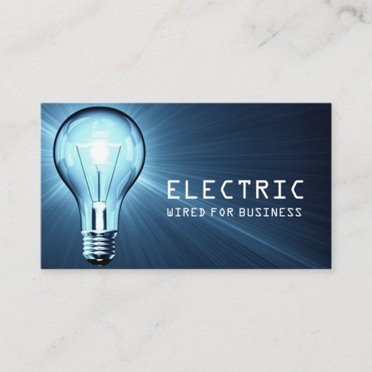 Electrician, Electric, Construction Business Card Visitekaartje (Voorkant)