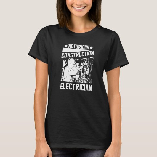 Electrician Electrical Lineman Construction Elect T-shirt (Voorkant)