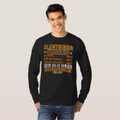Electrician Electricity electrician Lighting techn T-shirt (Voorkant volledig)