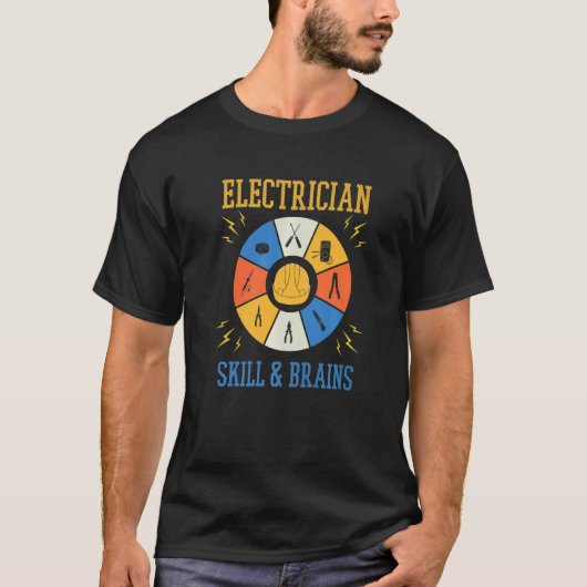 Electrician Electro Craftsman Engineer Voltage T-shirt (Voorkant)