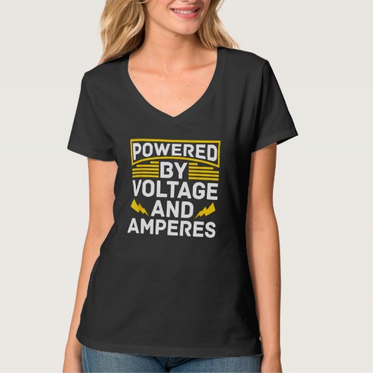 Electrician Engineer Lineman Construction Electric T-shirt (Voorkant)
