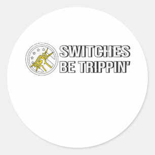 Electrician Flag Electronics Symbol Wordwitz Pun Ronde Sticker