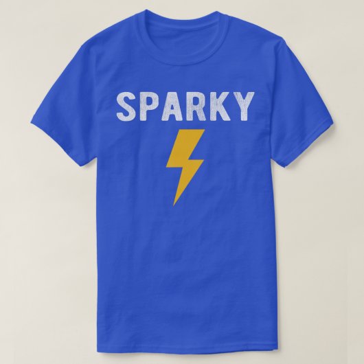 Electrician Gift Funny Sparky Nickname Lightning B T-shirt (Design voorkant)