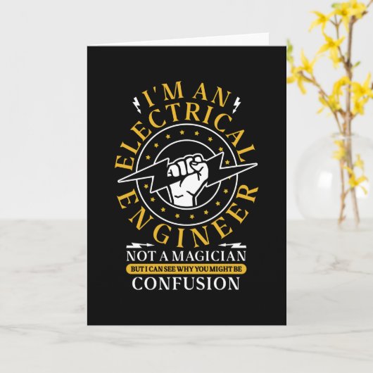 Electrician Gift Kaart (Gele Bloem)