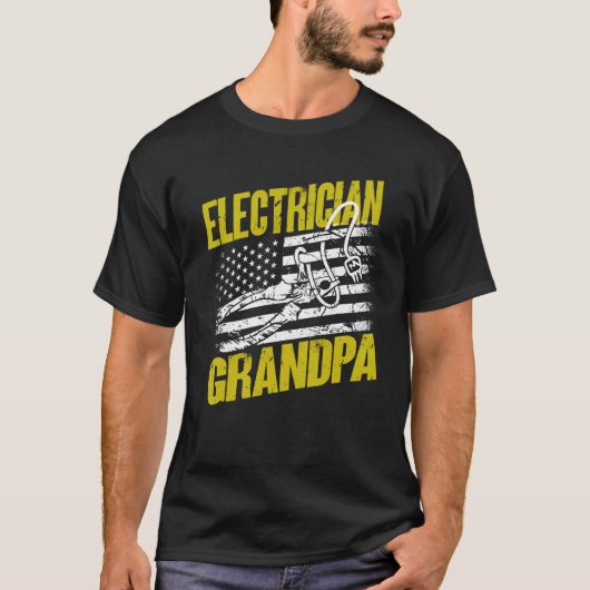 Electrician Grandpa Electrical Engineer Electricia T-shirt (Voorkant)