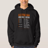 Electrician Hourly Rate Electrical Engineer Linema Hoodie (Voorkant)
