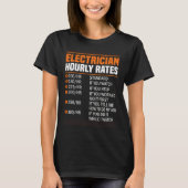 Electrician Hourly Rate Electrical Engineer Linema T-shirt (Voorkant)