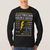 Electrician Hourly Rate Electrical Engineer Linema T-shirt (Voorkant)
