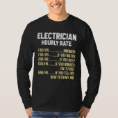 Electrician Hourly Rate Electrical Engineer Linema T-shirt (Voorkant)
