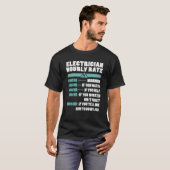 Electrician Hourly Rate Electricity Electrician Fu T-shirt (Voorkant volledig)