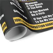 Electrician Hourly Rate Funny Lineman Dad Retro Cadeaupapier (Rol Hoek)