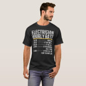 Electrician Hourly Rate T-shirt (Voorkant volledig)