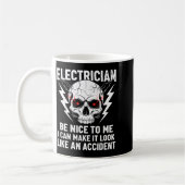 Electrician Humor Be Nice To Me Funny Electrician  Koffiemok (Links)