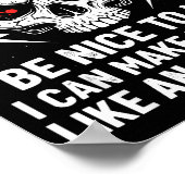 Electrician Humor Be Nice To Me Funny Electrician  Poster (Hoek)