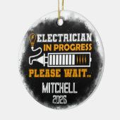Electrician In Progress Graduation Keramisch Ornament (Links)