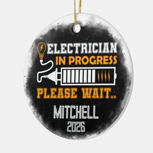 Electrician In Progress Graduation Keramisch Ornament (Links)