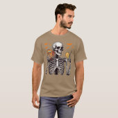 Electrician Job Horror Skeleton Halloweeneam Costu T-shirt (Voorkant volledig)
