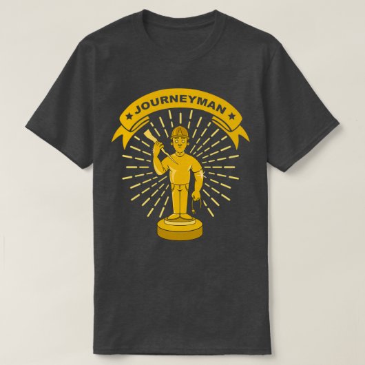 Electrician Journeyman exam gift Golden Trophy T-shirt (Design voorkant)