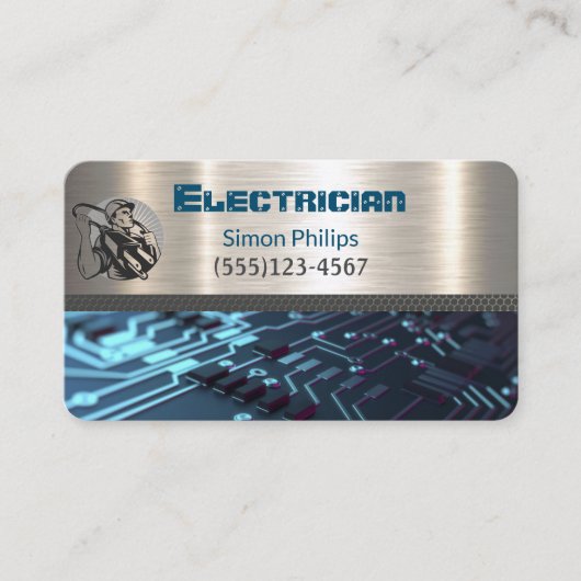 Electrician Metal Handyman Business card Visitekaartje (Voorkant)