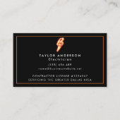 Electrician Modern Black Professional Electric Visitekaartje (Voorkant)