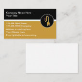 Electrician Modern Unique Business Cards Visitekaartje (Voorkant / Achterkant)