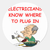 ELECTRICian Ronde Sticker (Voorkant)