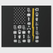 Electrician US Flag Tools for Electricians Cadeaupapier (Vlak)