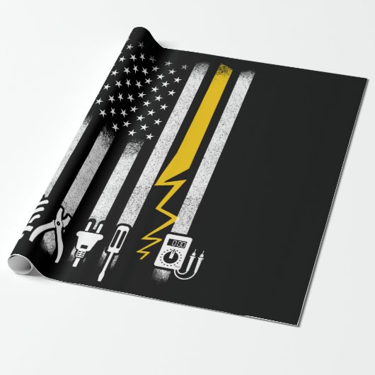 Electrician US Flag Tools for Electricians Cadeaupapier (Uitgerold)