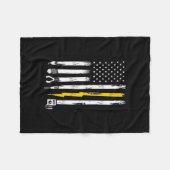 Electrician US Flag Tools for Electricians  Fleece Deken (Voorkant (Horizontaal))