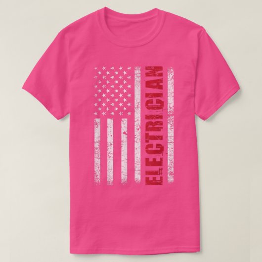 ElectricianUSA Flag Lineman Electrical Worker Repa T-shirt (Design voorkant)