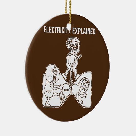 Electricity Explaated Electricity Physics Nerd Keramisch Ornament (Rechts)