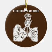 Electricity Explaated Electricity Physics Nerd Keramisch Ornament (Voorkant)