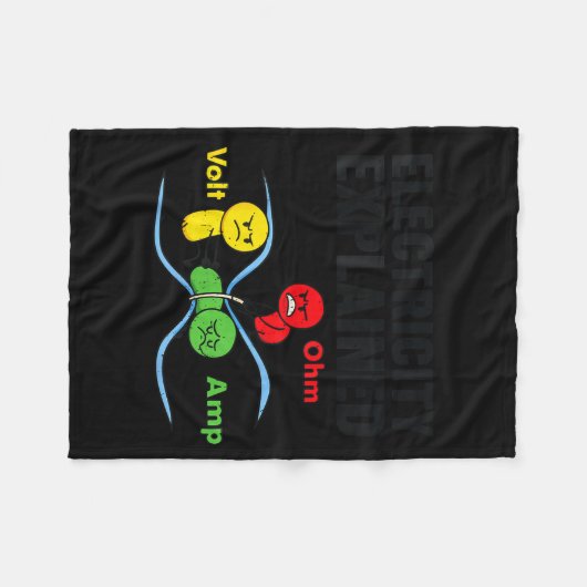 Electricity Explained Funny Geeky Physics Humor Sc Fleece Deken (Voorkant (Horizontaal))