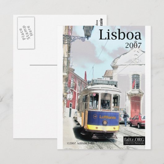 Eléctrico, Lisboa Briefkaart (Voorkant / Achterkant)