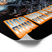 Electrified Wolf Chaos Animal Rage Energy  Poster (Hoek)