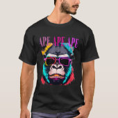 Electrifying Biker Gorilla Motorfiets Monkey Ape G T-shirt (Voorkant)