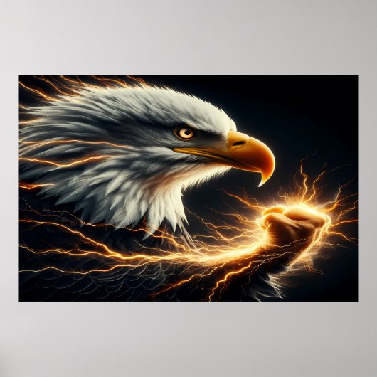 Electrifying Majesty Bald Eagles Poster (Voorkant)