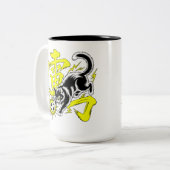 Electrifying Thunder Cat Soccer Mug Tweekleurige Koffiemok (Voorkant links)