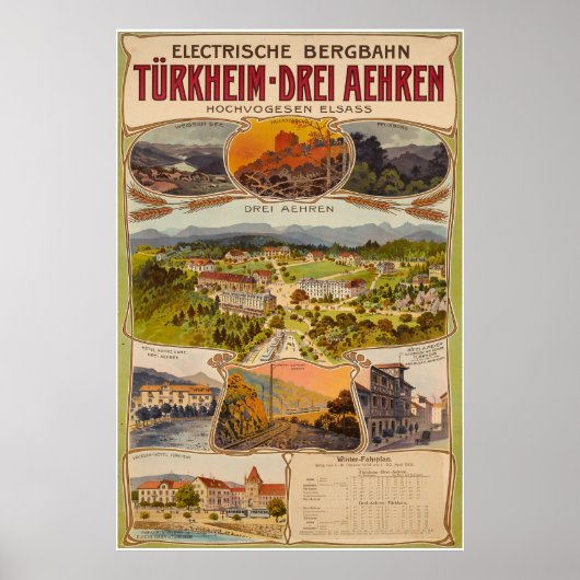 Electrische Bergbahn Türkheim-Drei Aehren, Poster (Voorkant)