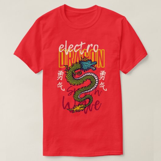 Electro Draak Japans T-shirt (Design voorkant)