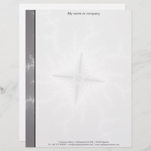 Electro - Fractal Art Briefhoofd Ontwerp (Voorkant / Achterkant)