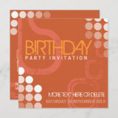 Electro Grunge dansfeest verjaardagsuitnodiging Kaart (Voorkant / Achterkant)