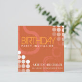 Electro Grunge dansfeest verjaardagsuitnodiging Kaart (Staand voorkant)