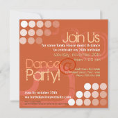 Electro Grunge dansfeest verjaardagsuitnodiging Kaart (Achterkant)