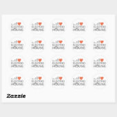 Electro House Ronde Sticker (Vel)