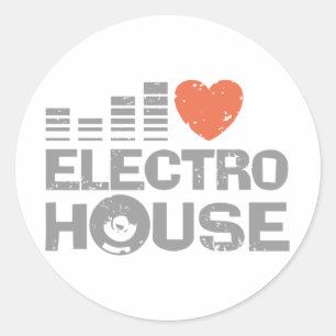 Electro House Ronde Sticker