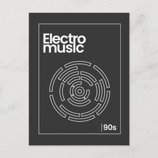 Electro Maze 90s Techno T-shirt Briefkaart (Voorkant)