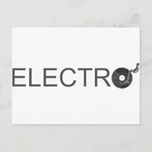 Electro - Music turntable vinyl Record DJ Clubber Briefkaart