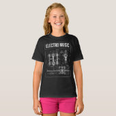 Electro muziek poster ontwerp t-shirt (Voorkant volledig)